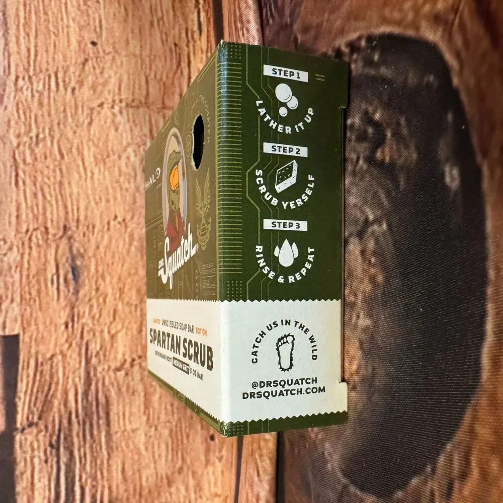 Dr Squatch Halo Spartan Scrub Soap Bar Limited Edition Xbox Master Chief 5oz New